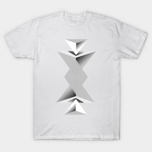 Abstract Grey Pyramids T-Shirt